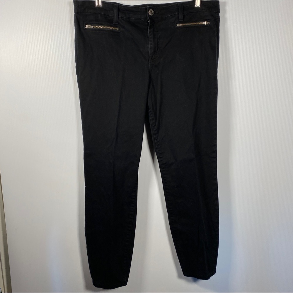 GAP Black Skinny Jeans Zip front pockets size 16